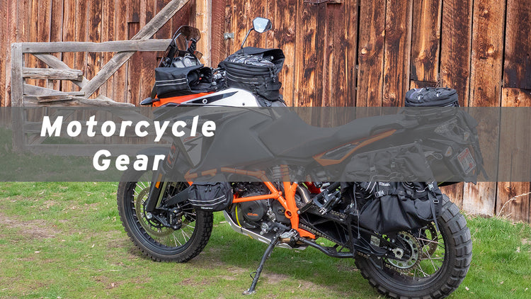 Motorbike soft luggage collection featuring USA-made tank bags, saddlebags, tool storage, and more.