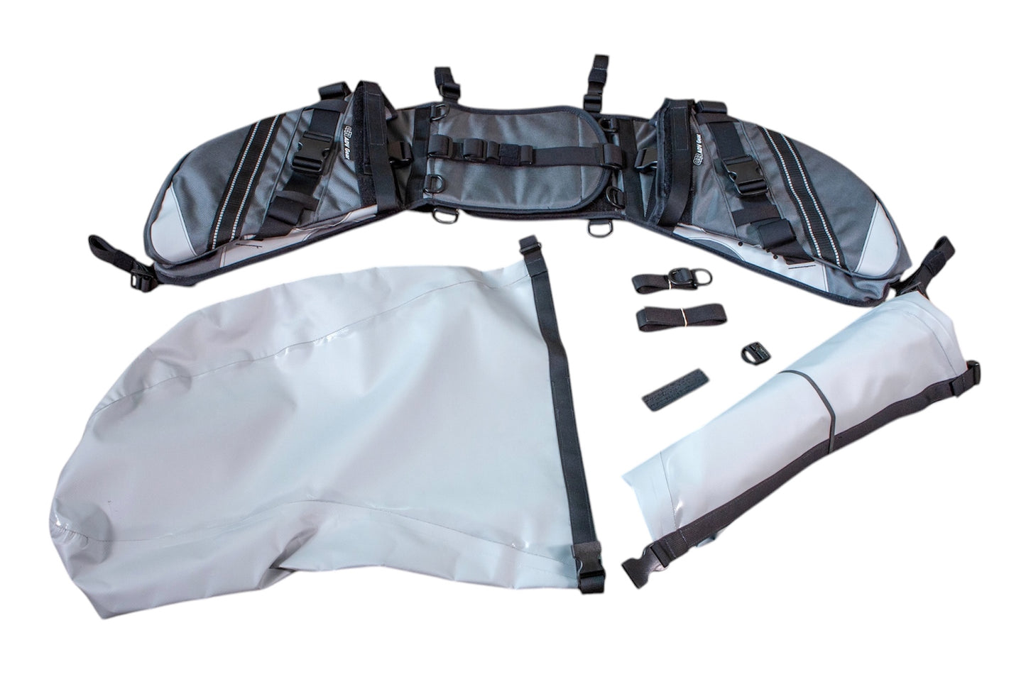 OBR 38L Saddlebags 2.0: With gray dry bags