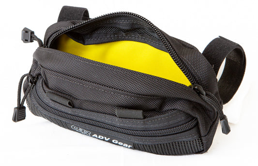 OBR ADV Gear Ledge Handlebar Bag: light inner pocket color makes it easier to find items