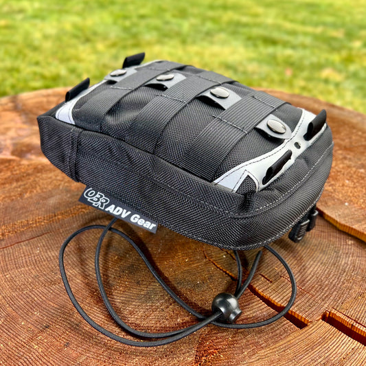 OBR ADV Gear Hitchhiker Accessory Top Pocket for the High Basin Tank Bag, with MOLLE loops and extended shock cord