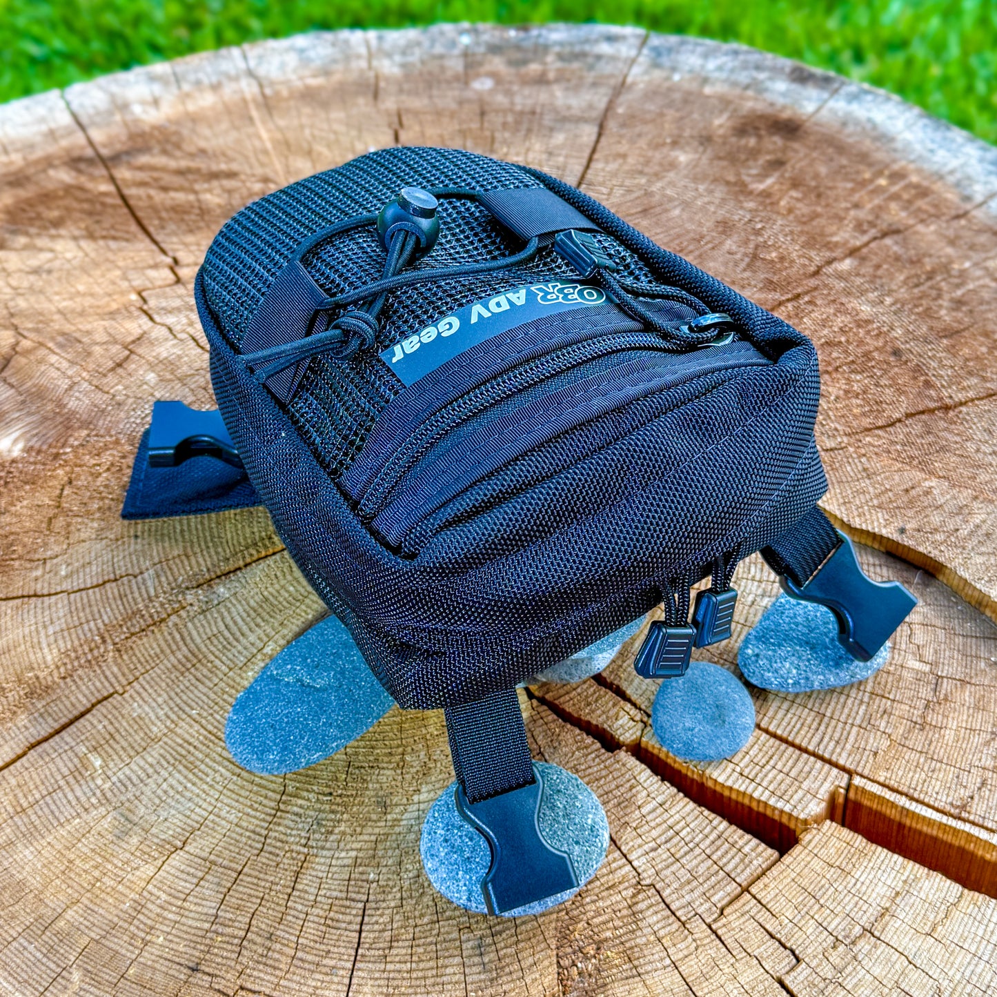 Switchback front view: our most compact tank bag. Durable, made in USA, and lifetime warranty!