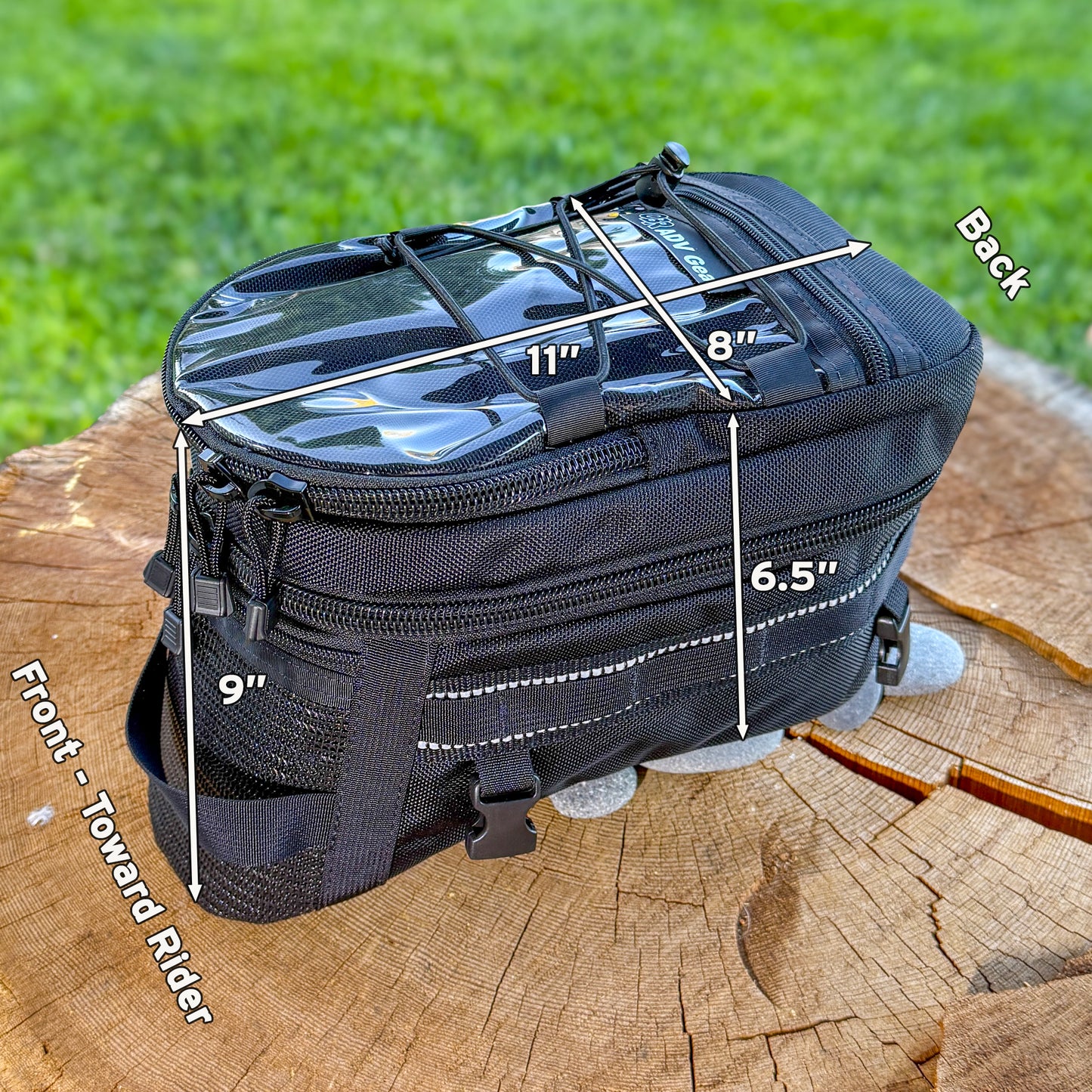 Angle view showing external product dimensions
