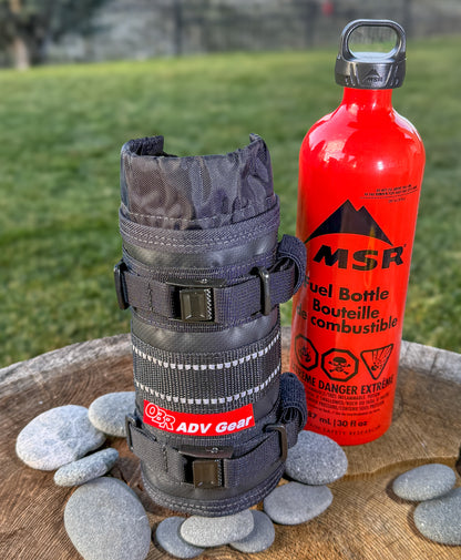 Bundle: OBR motorcycle bottle wrap plus MSR 30oz fuel bottle – ready for adventure