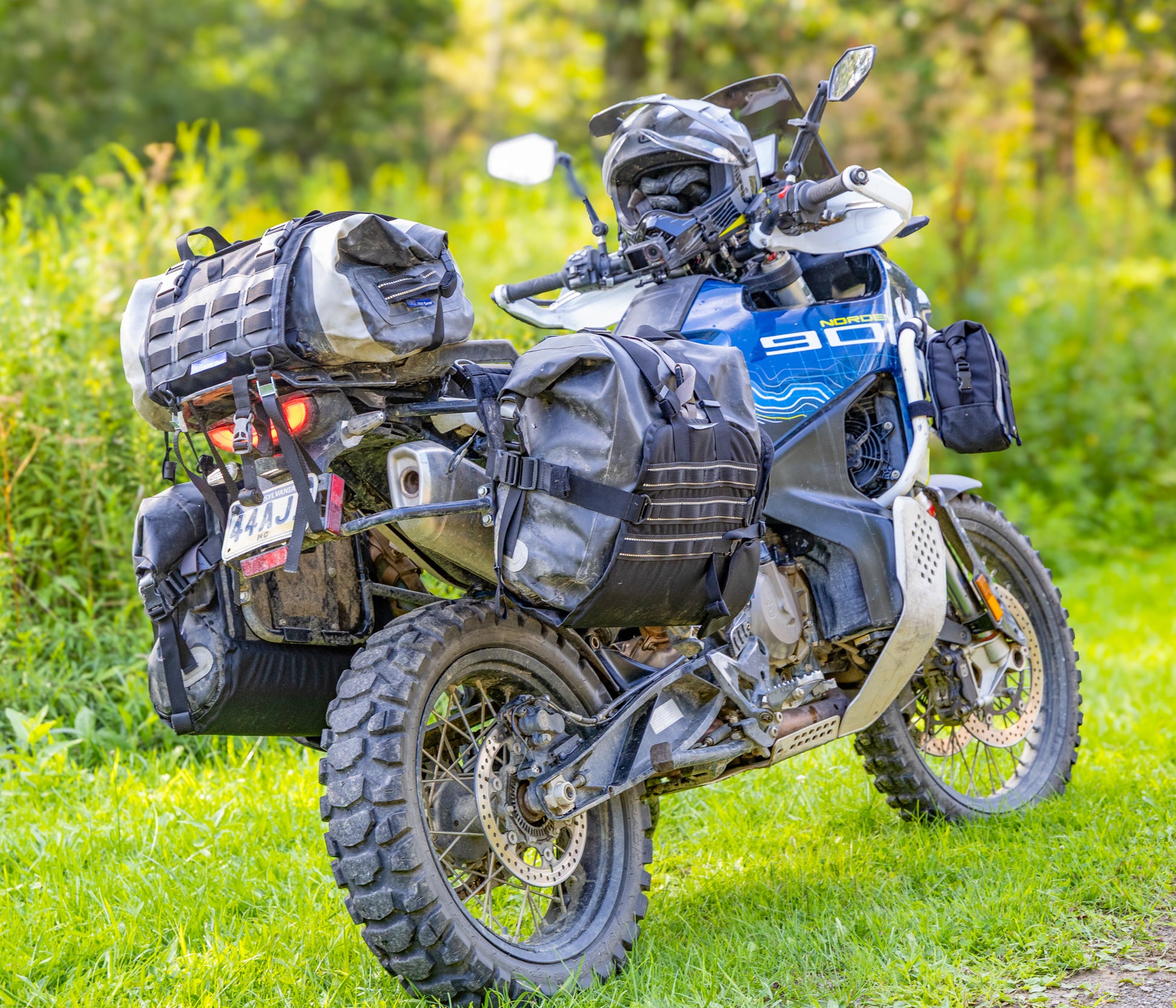 OBR Explorer saddlebags, Beavertail, 35L dry duffel, and RDAPs 