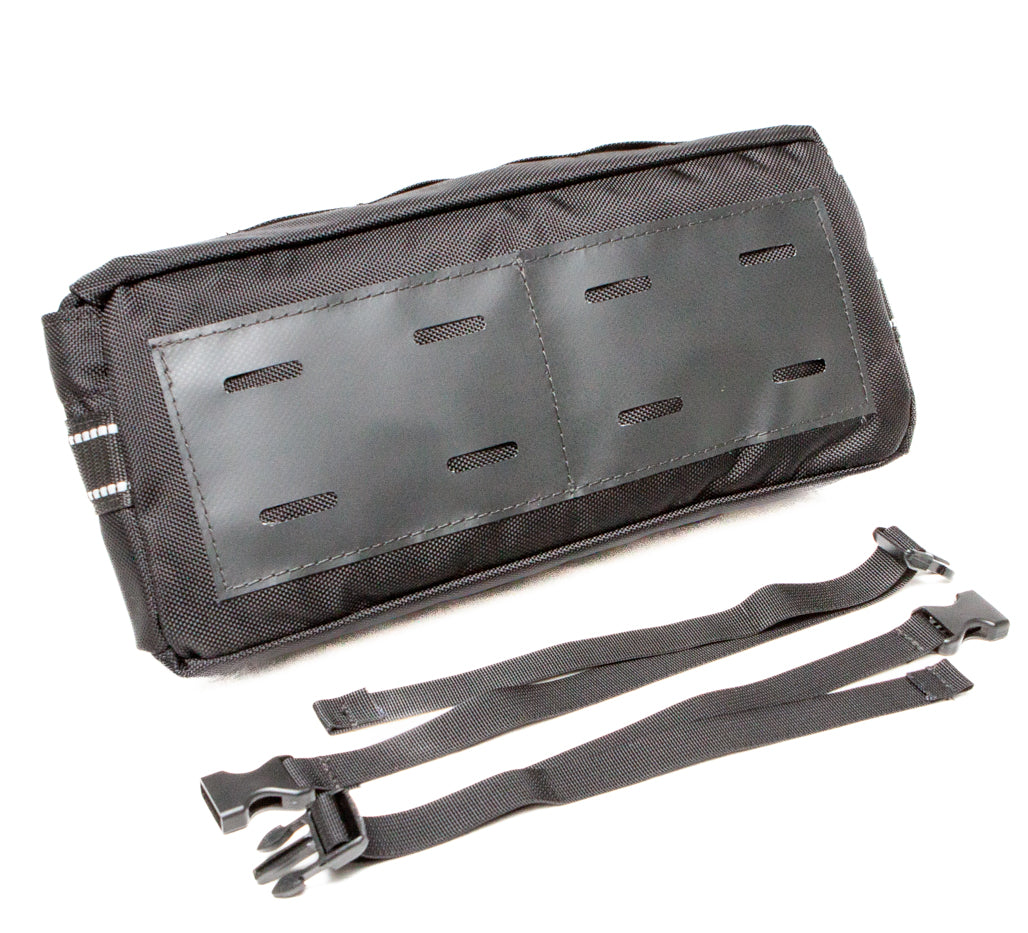 OBR Extras Pouch: rear PVC panel with mounting slots, with two adjustable straps