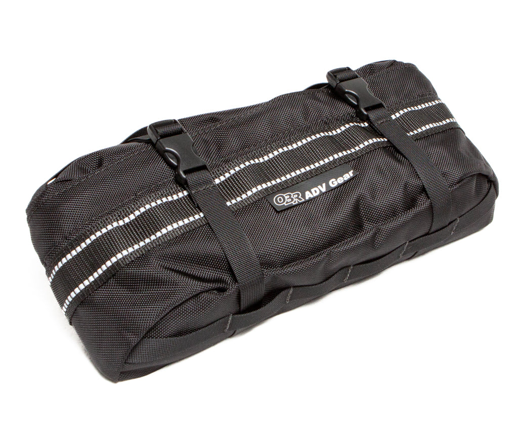 OBR Extras Pouch: Front with a view of bottom webbing. Extra deep pocket.