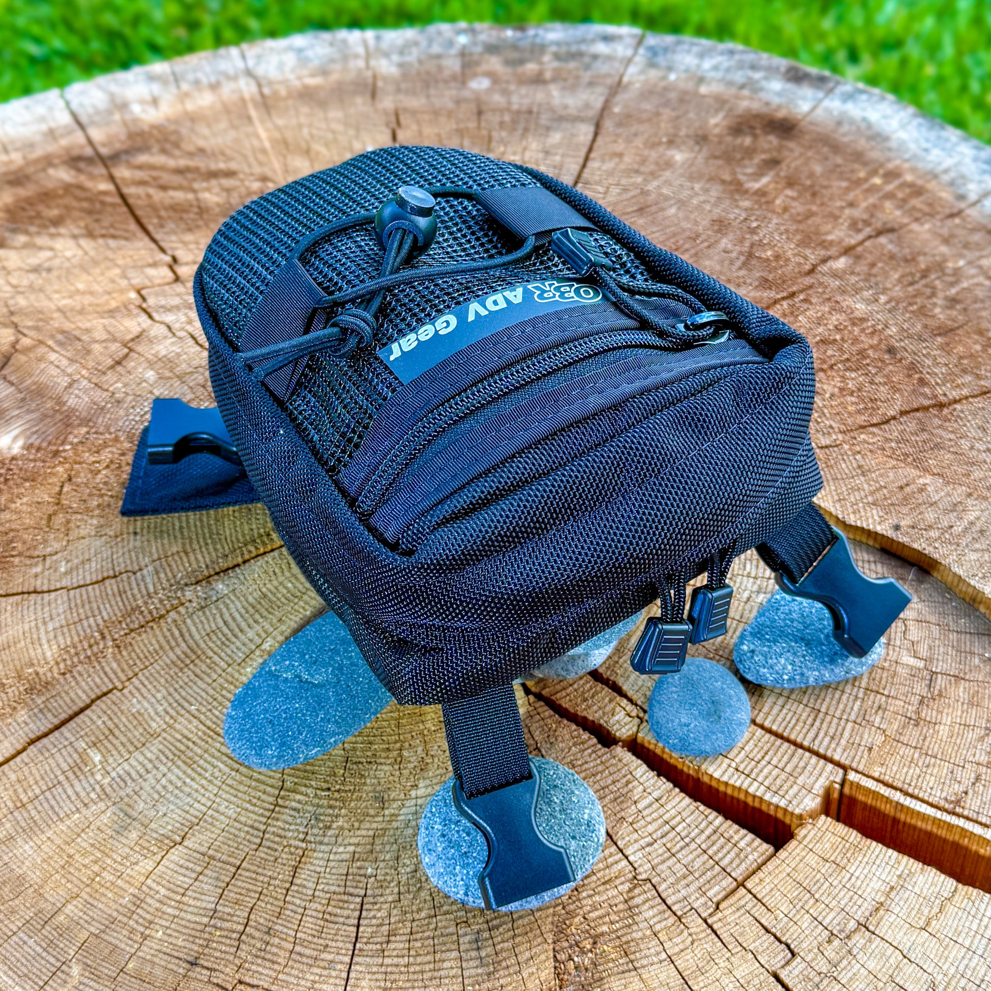 Switchback front view: our most compact tank bag. Durable, made in USA, and lifetime warranty!